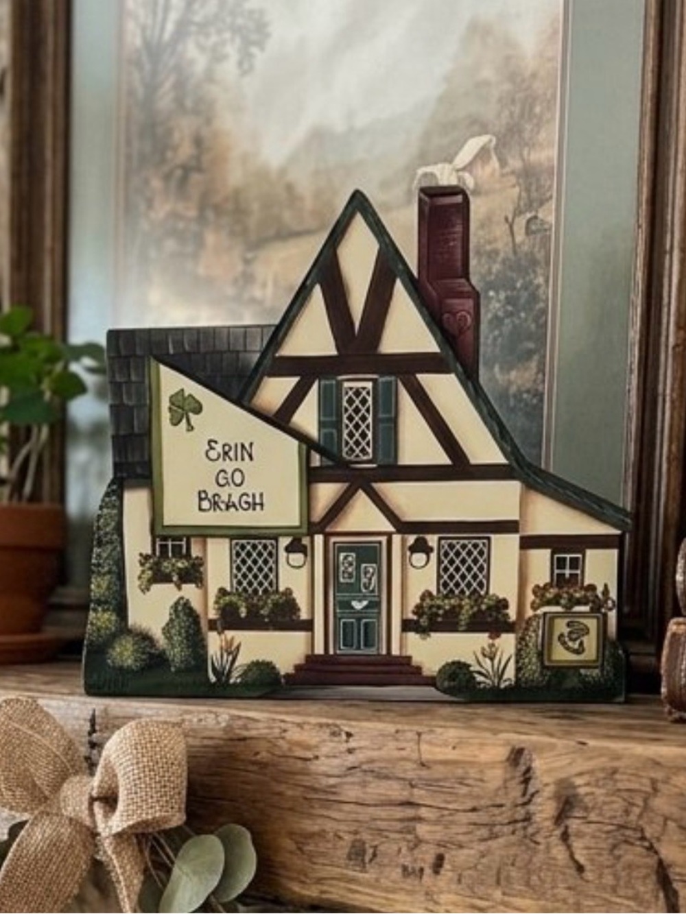VTG Brandywine Woodcrafts March Seasons of the Heart Shelf Sitter - Erin Go Brag